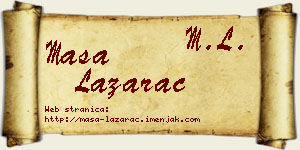 Maša Lazarac vizit kartica